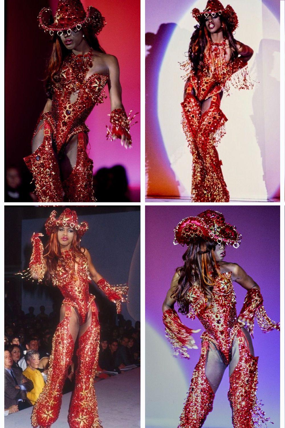 Spektakuläre Thierry Mugler Prototyp Brosche Crsytal Arrow Drop im Angebot 5