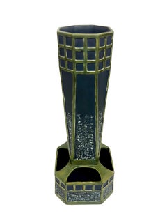 Jarrón espectacular, Secesión de Viena, cerámica, Julius Dressler, 1900-05, Austria