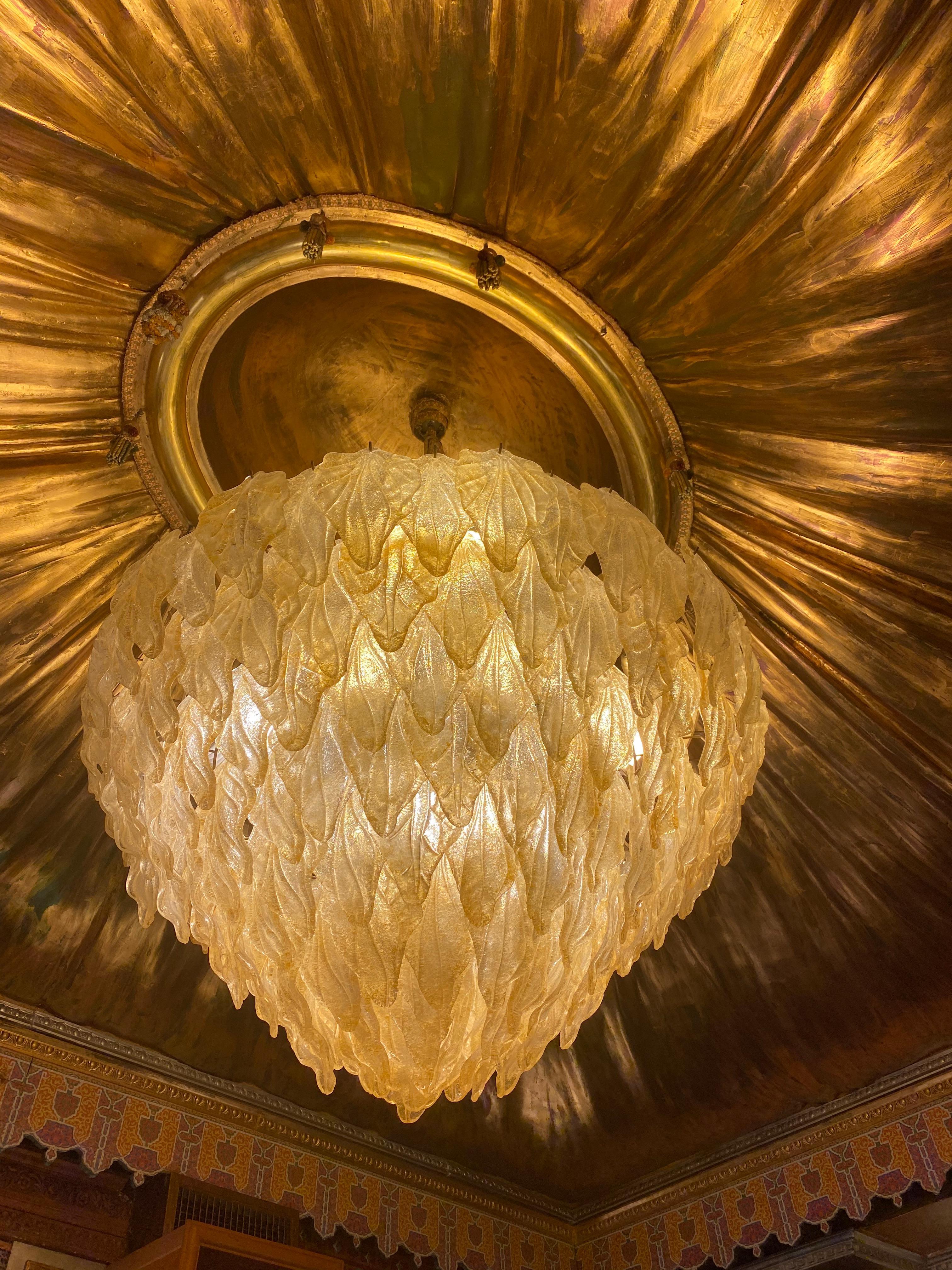 Brass Spectacular Venetian Murano Ceiling Light