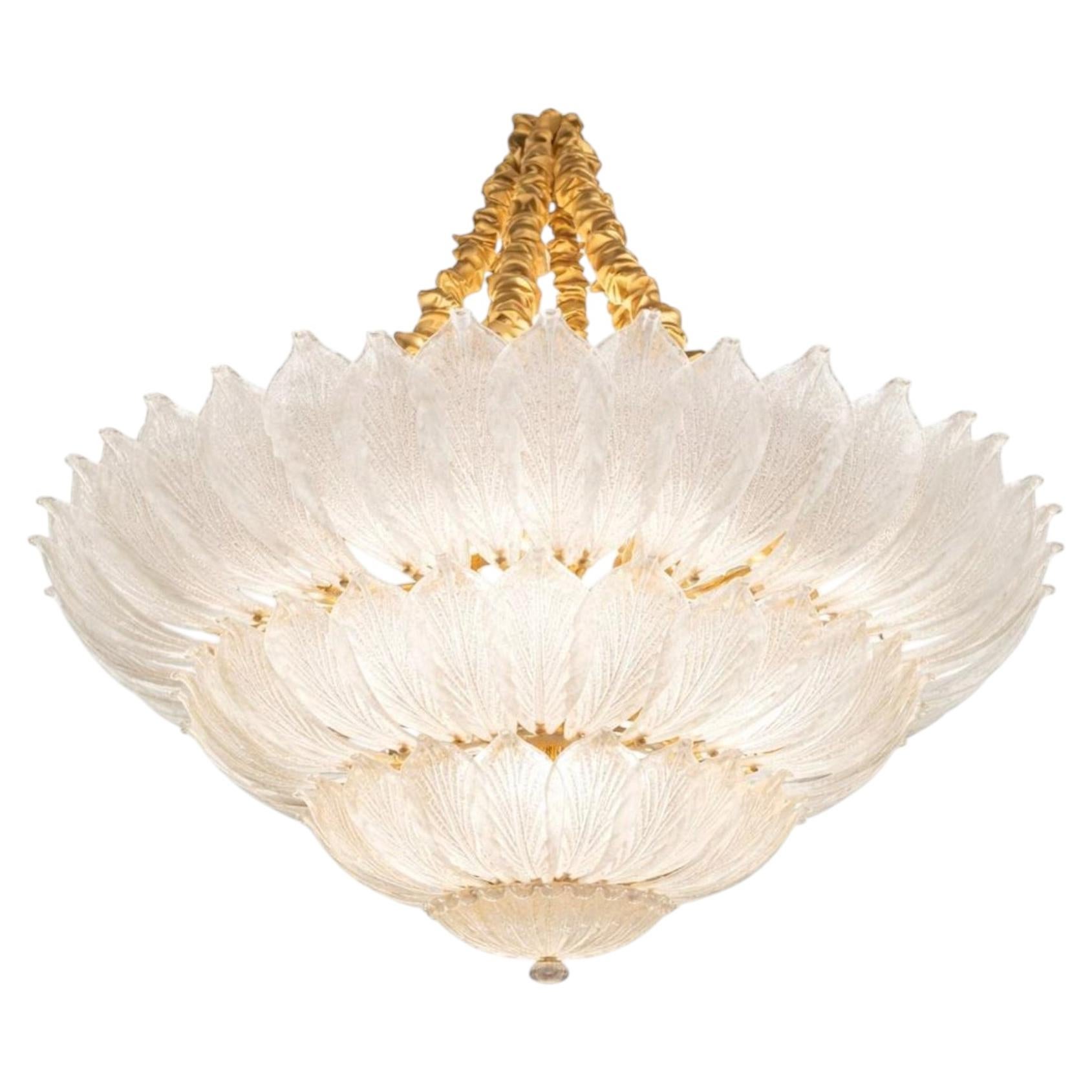 Spettacolare lampada da soffitto veneziana di Murano