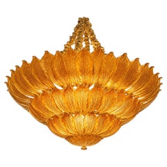 Espectacular lámpara de techo veneciana de Murano