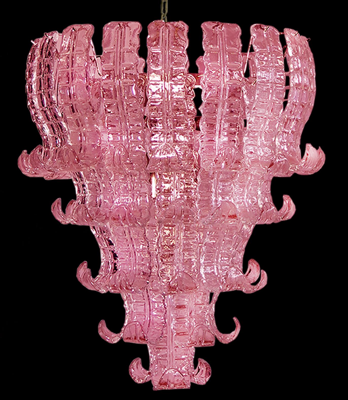 Spektakuläre venezianische sechsstöckige Felci-Glas-Kronleuchter. Murano im Angebot 3