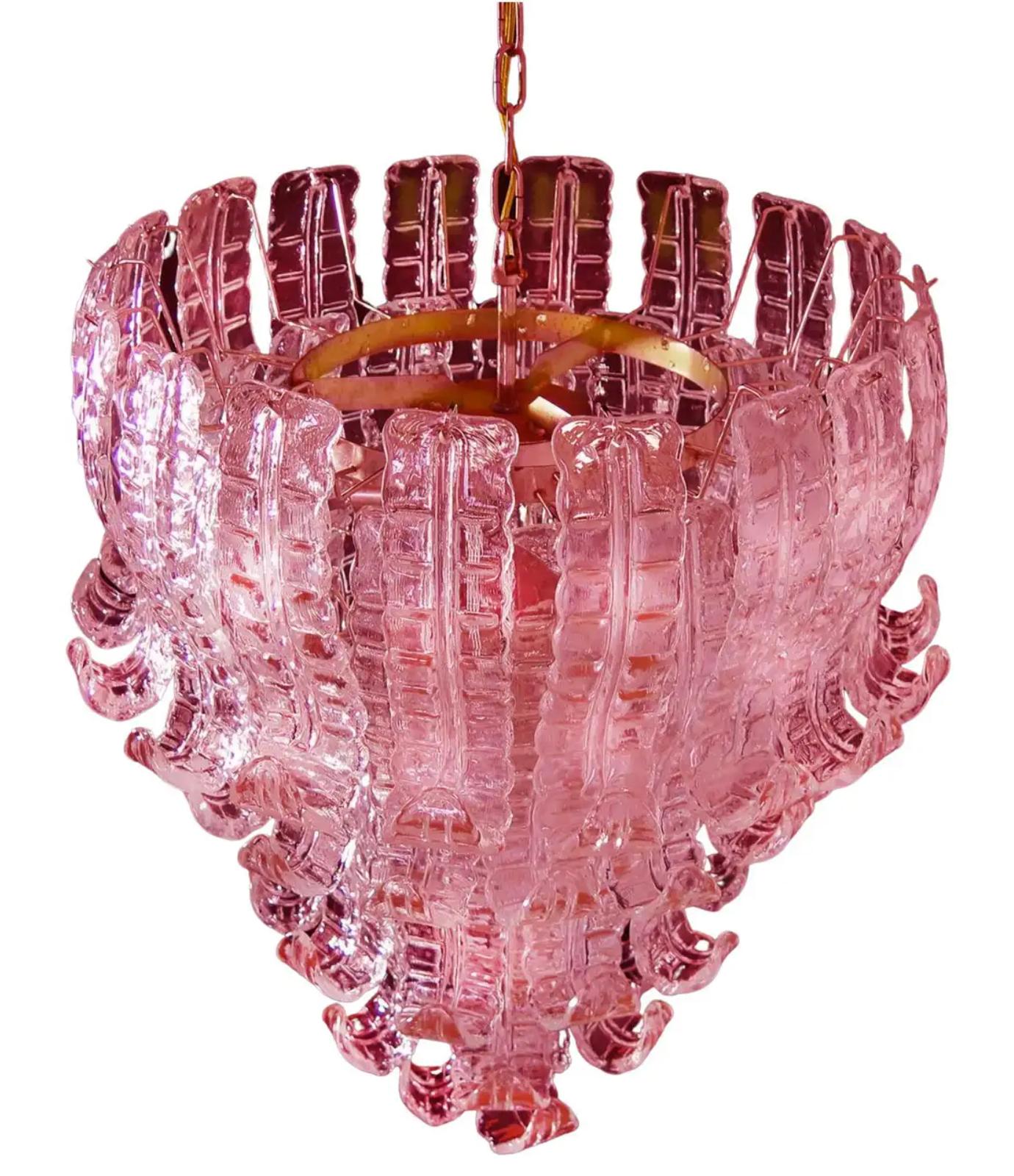 Spektakuläre venezianische sechsstöckige Felci-Glas-Kronleuchter. Murano im Angebot 2