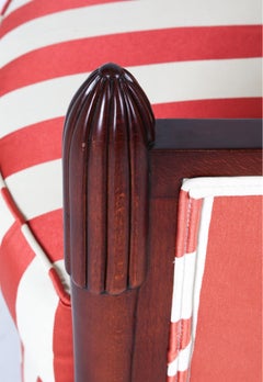 Spectacular Vintage Deco Influenced Silk Club Chairs by Barbara Barry for Baker