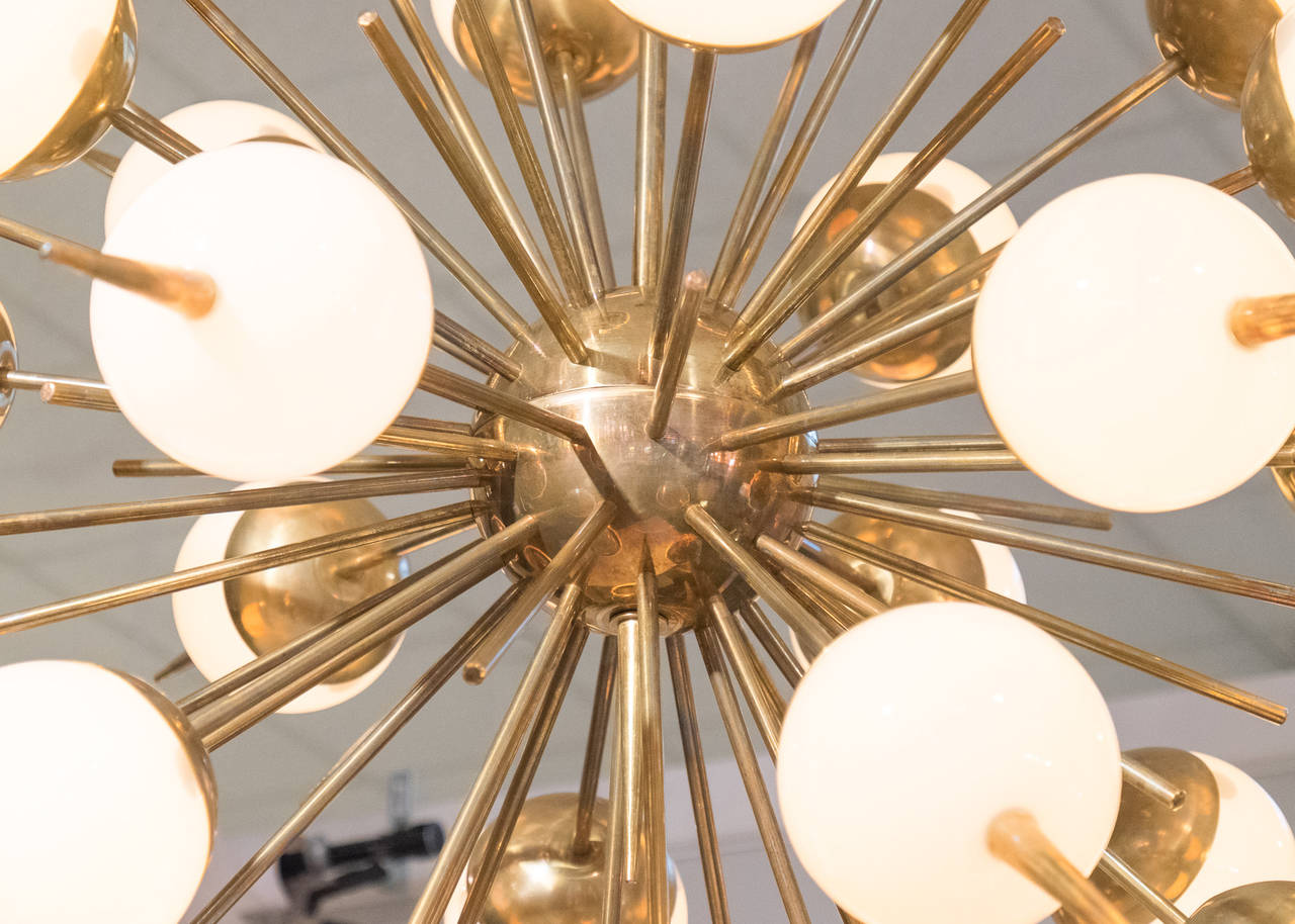 XXIe siècle et contemporain Spectaculaire lustre Spoutnik vintage en verre de Murano en vente