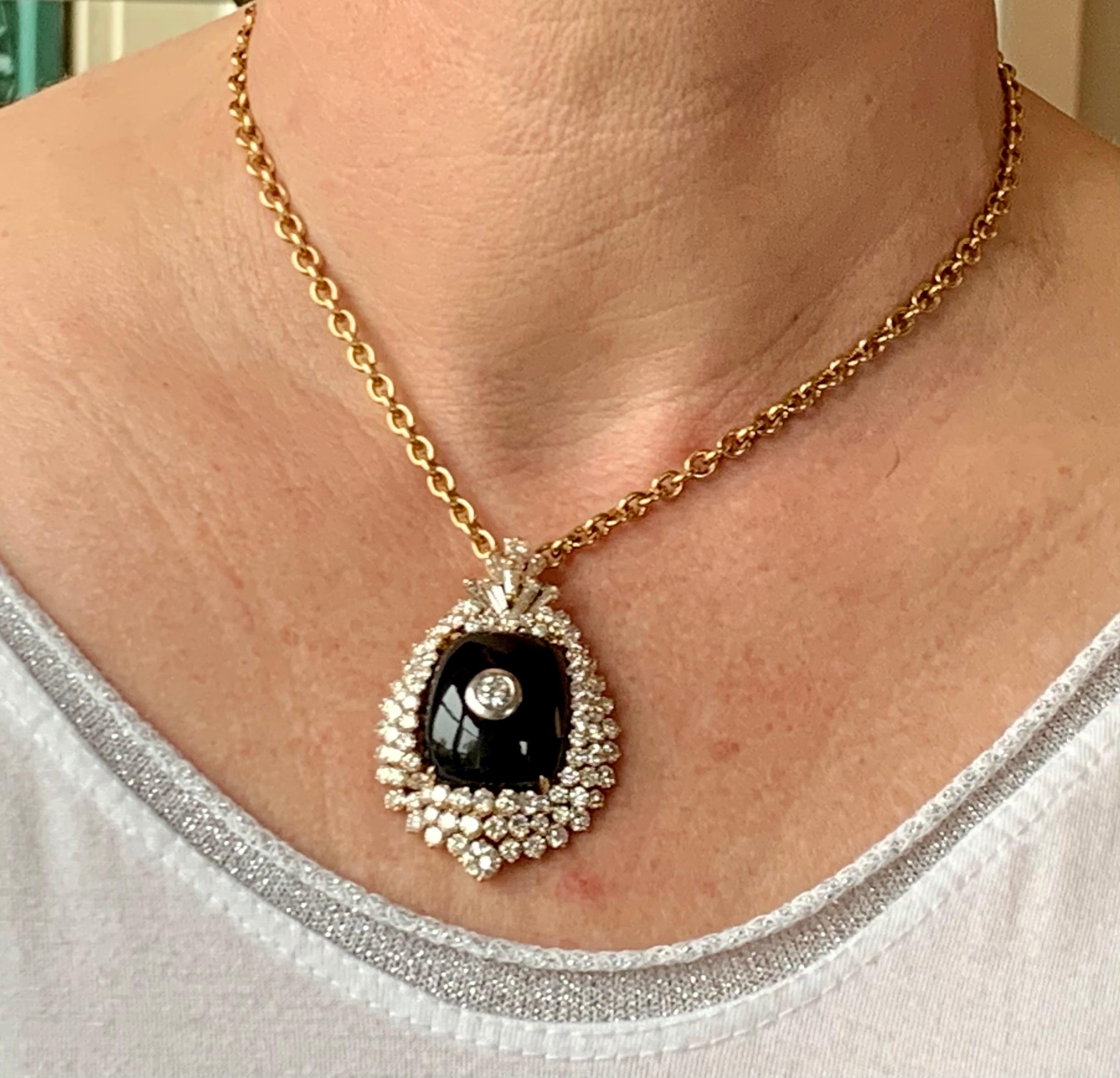 vintage onyx necklace
