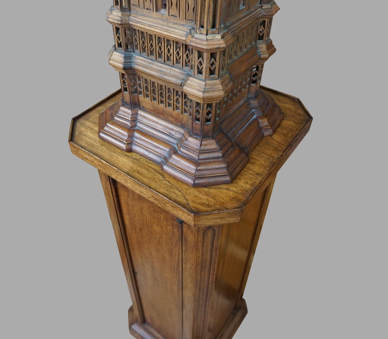 Spectacular Walnut Maquette of Giotto's Campanile in Florence, Italy For Sale 7