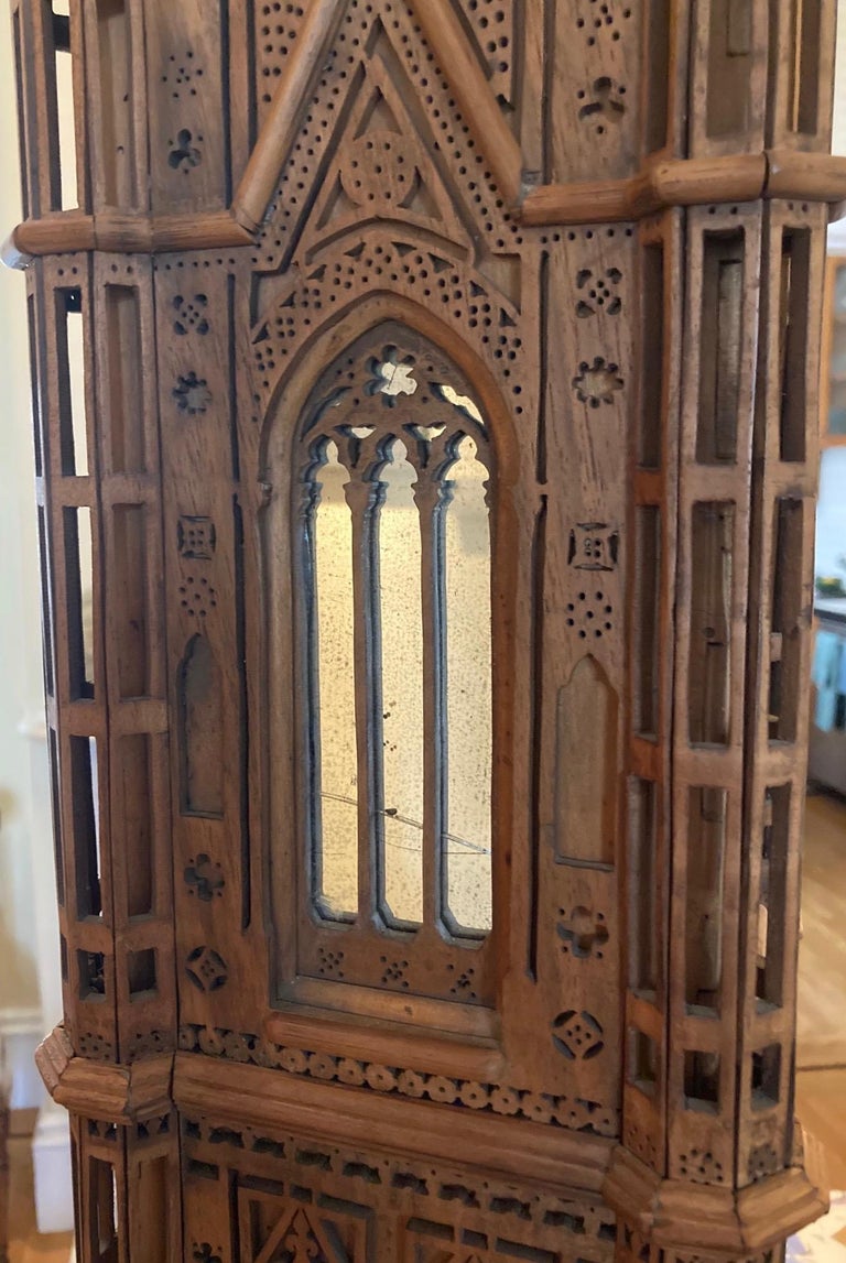 Spectacular Walnut Maquette of Giotto's Campanile in Florence, Italy For Sale 8