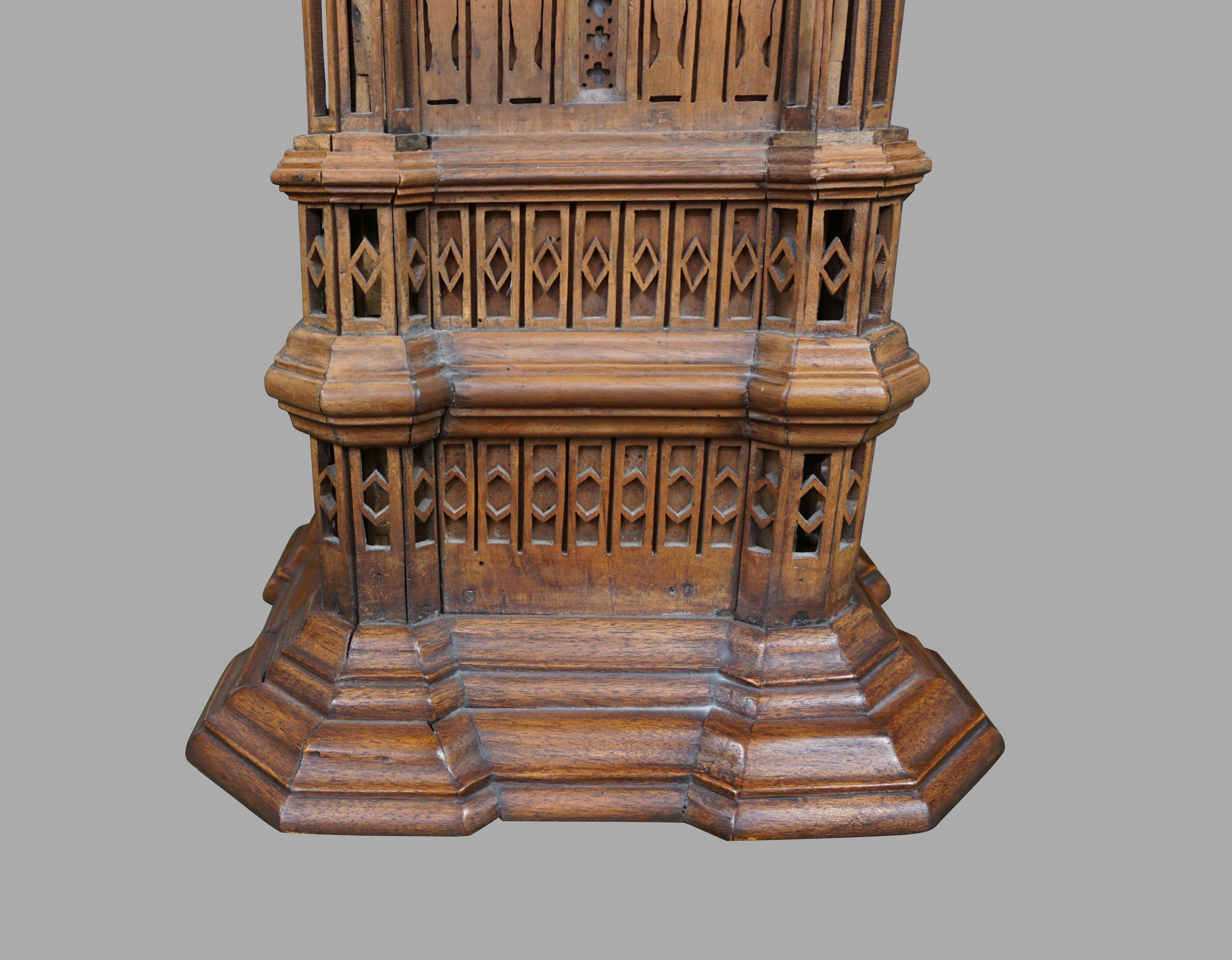 Spectacular Walnut Maquette of Giotto's Campanile in Florence, Italy 2