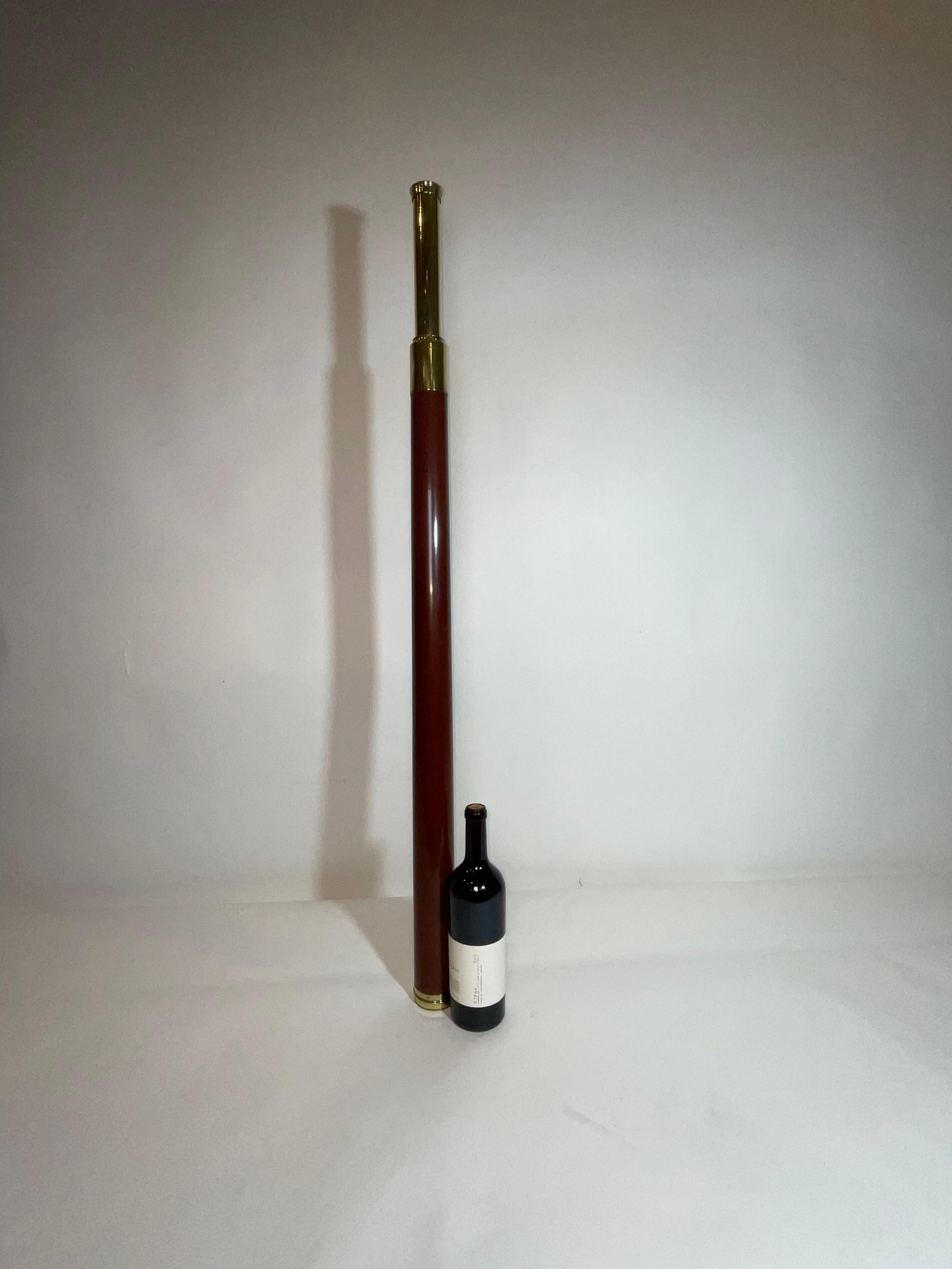 Early nineteenth-century spyglass, circa 1820, with a single focal tube engraved 