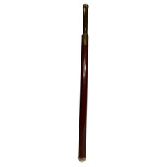 Spectacular Wood-Barreled Captain’s Telescope with Polished Brasses