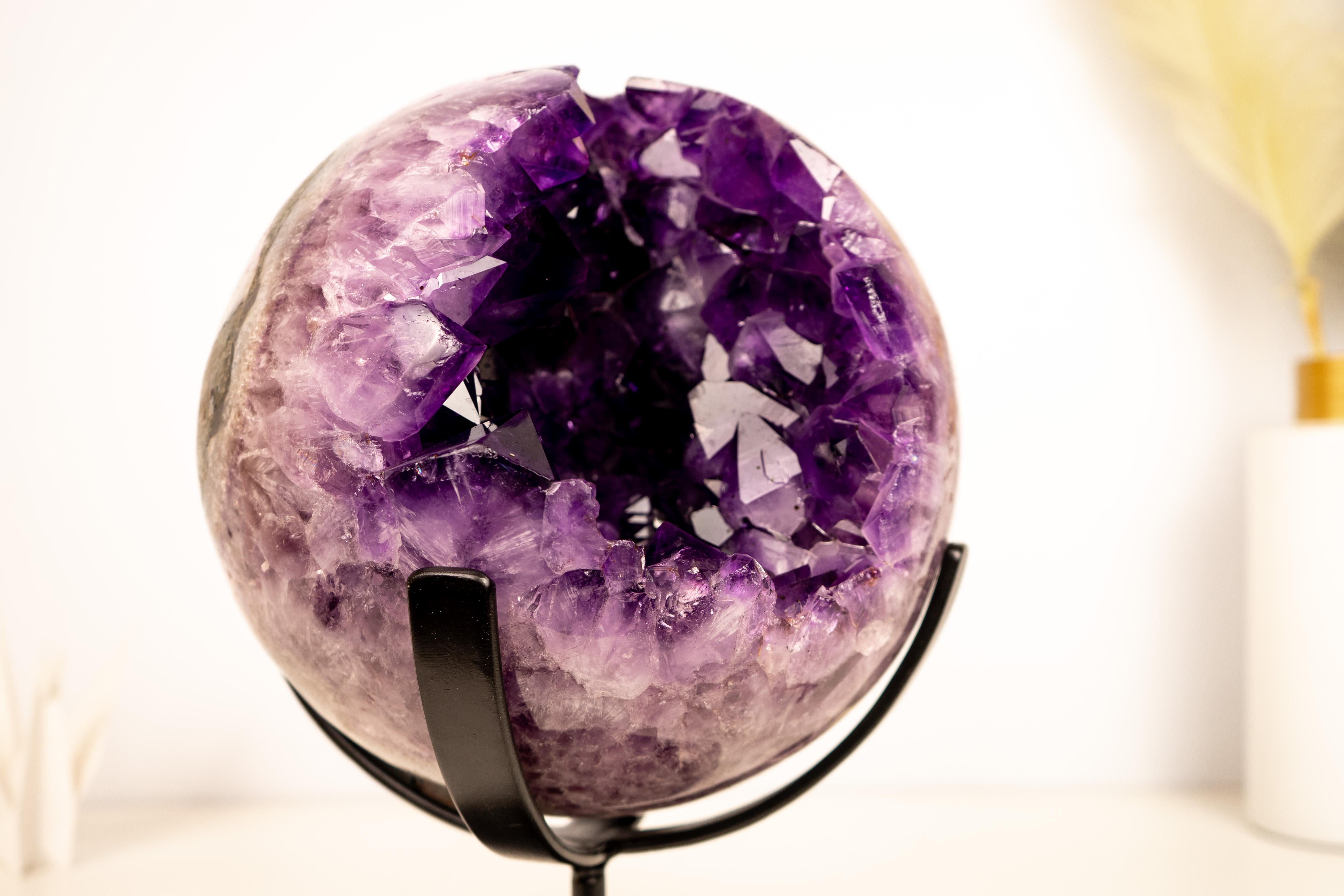 Spettacolare Sfera di Ametista X-Large con Ametista Viola Profonda in vendita 2