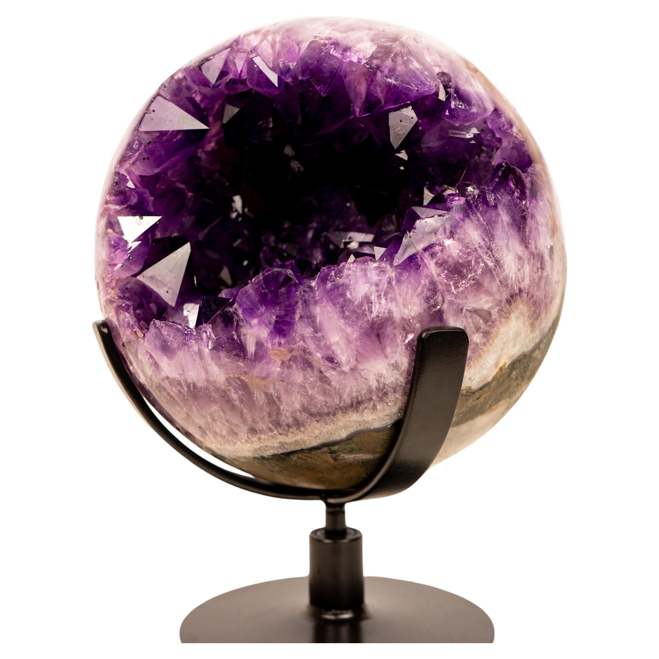 Espectacular Esfera de Amatista X-Grande con Amatista Púrpura Profunda