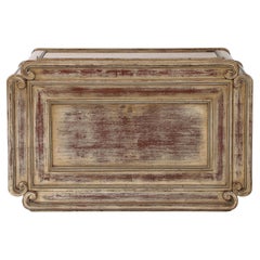 SpectacularJames Mont  Cabinet In The Original Distressed silver Leafed Finish.