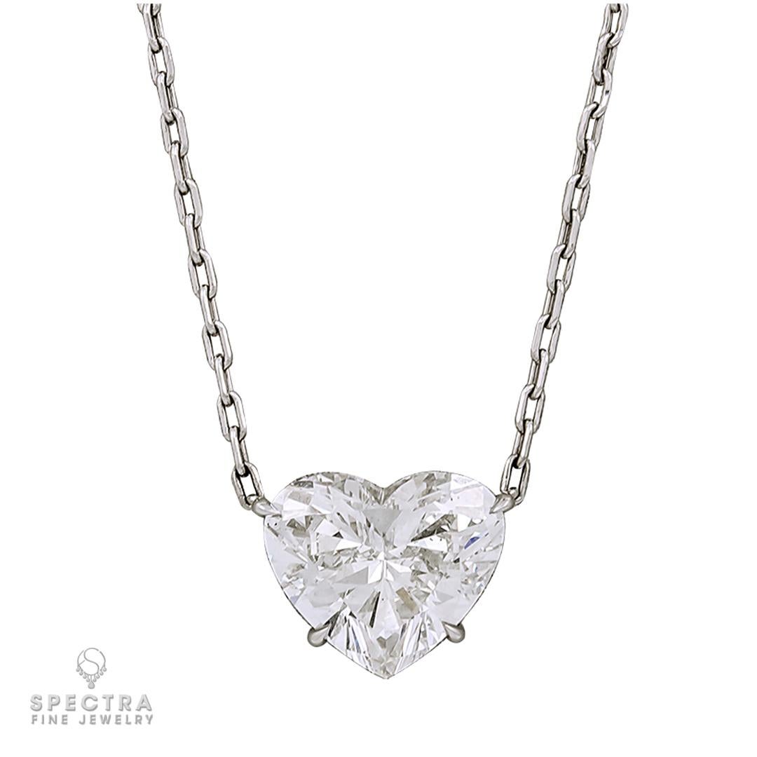 This heart-shaped diamond pendant necklace is a true masterpiece of fine jewelry, featuring an exceptional 11.14-carat diamond graded as I color and VS2 clarity by the Gemological Institute of America (GIA). Crafted from sleek and durable platinum,