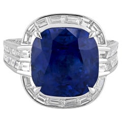 Spectra Fine Jewelry Bague saphir de Ceylan non chauffé et diamant de 12,20 carats