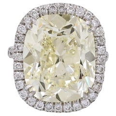Spectra Fine Jewelry 12.52 Carat Cushion Diamond Ring