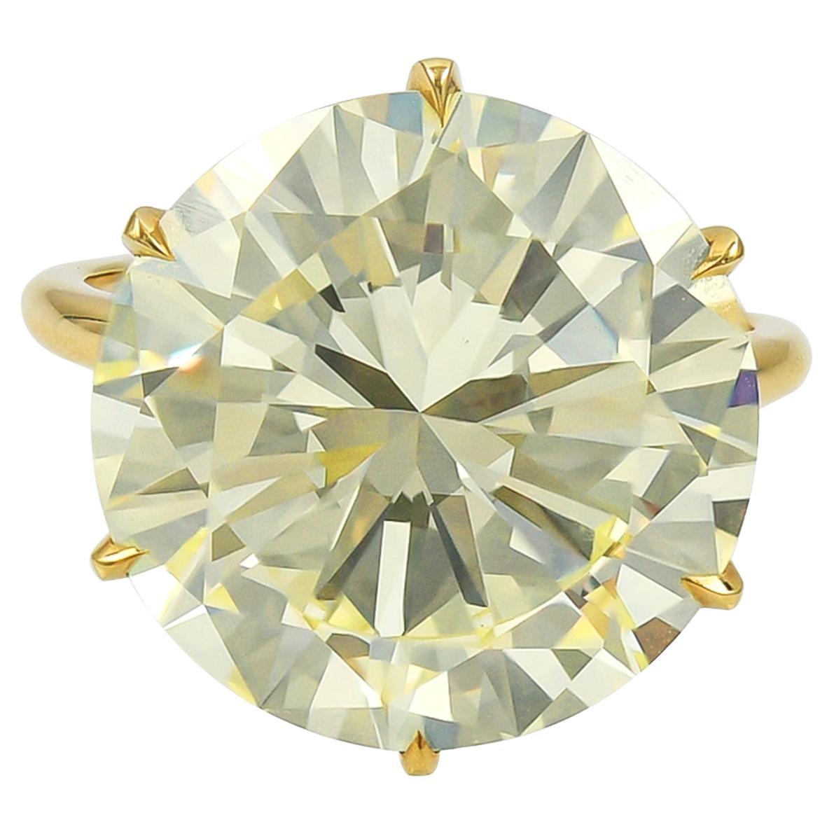 Spectra Fine Jewelry Anillo solitario con diamante redondo de 14,50 quilates