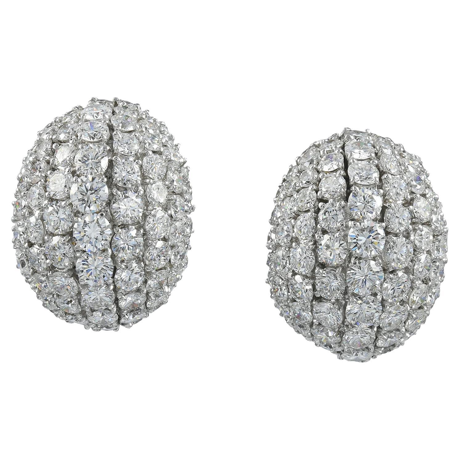 Spectra Fine Jewelry 18 Karat White Gold Diamond Earrings
