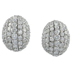 Spectra Fine Jewelry 18 Karat White Gold Diamond Earrings