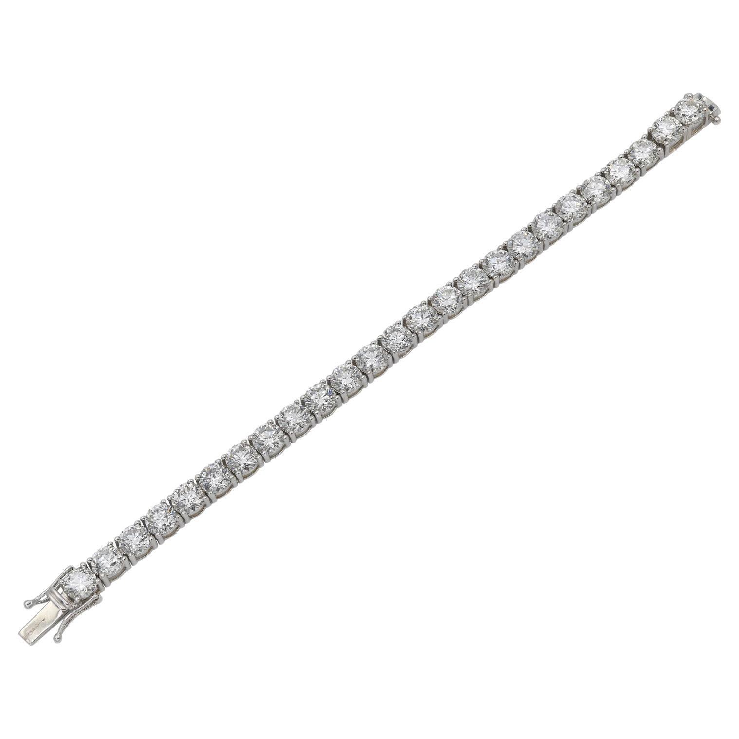 Spectra Fine Jewelry 21.05 Carat Round Diamond Tennis Bracelet