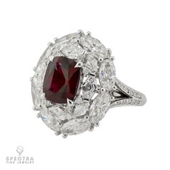 Spectra Fine Jewelry 3.15ct Thai Ruby & Diamond Ring  Spectra Fine Jewelry