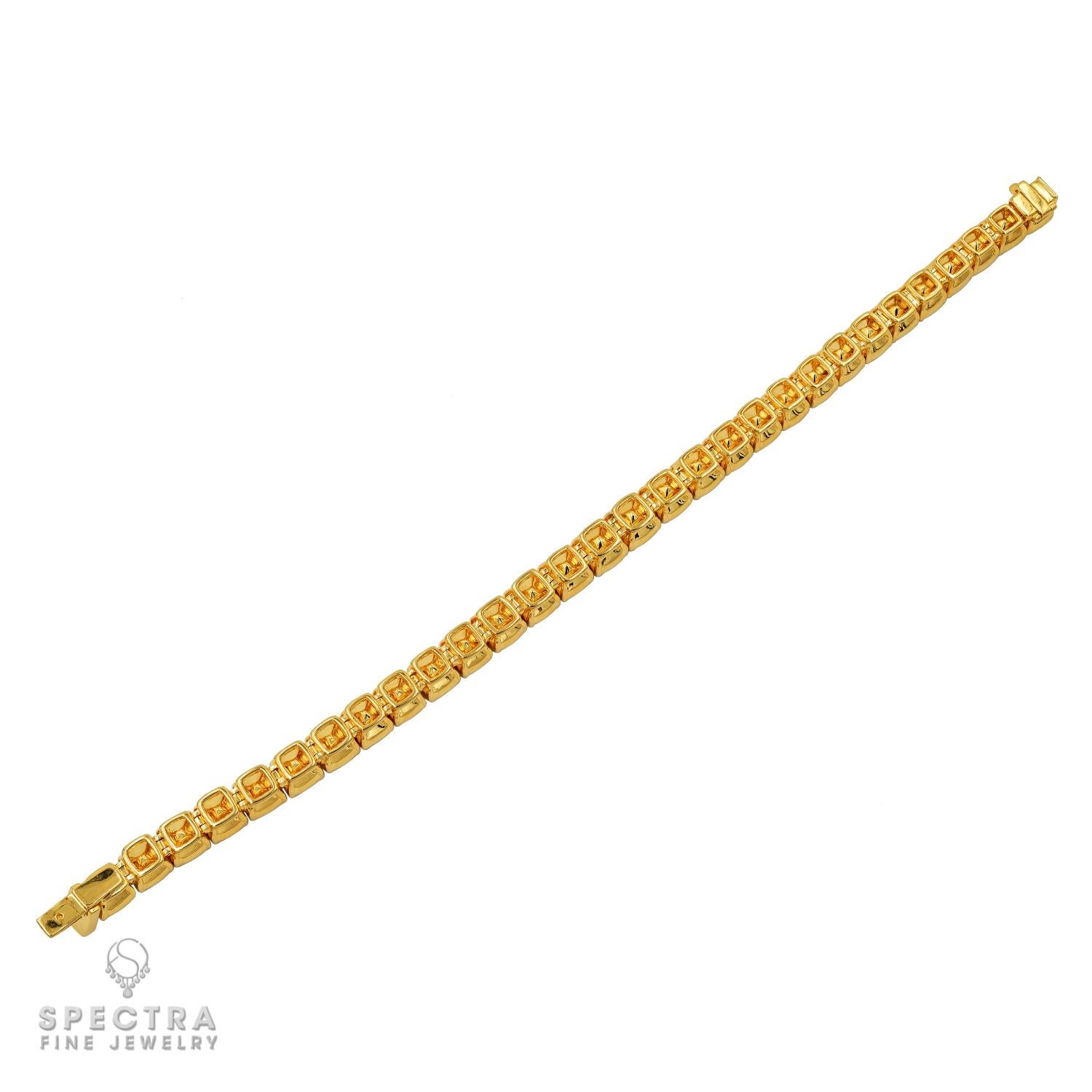 Contemporary Spectra Fine Jewelry 32.83 Carat Yellow Diamond Bracelet For Sale