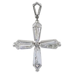Spectra Fine Jewelry 3.39 Carat Kite-Shaped Diamond Cross Pendant