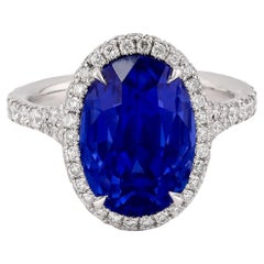 Spectra Fine Jewelry 8,0 Karat Ceylon Royal Blue Sapphire Ring