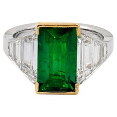 Spectra Fine Jewelry AGL Certified 2.43 Carat Colombian Emerald Diamond Ring