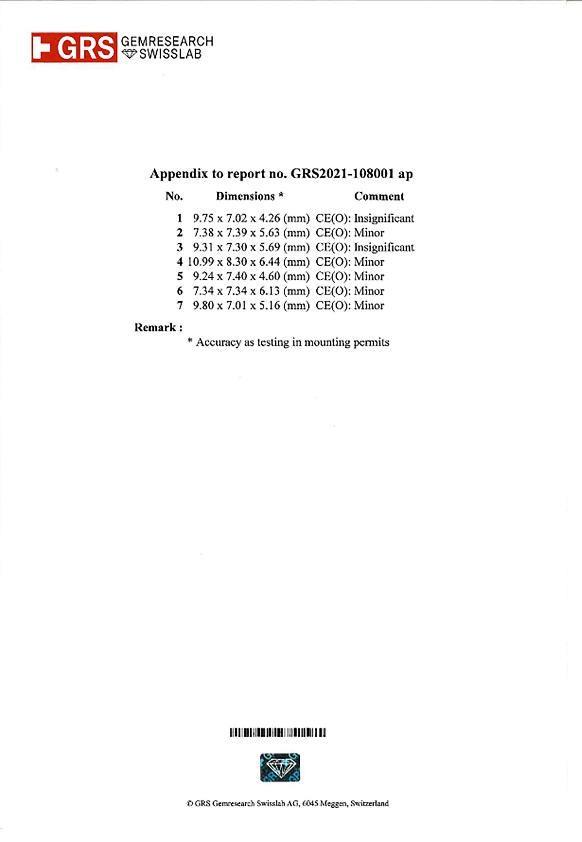 Suite de 4 pièces avec diamants et émeraude de Zambie certifiée GRS en vente 8