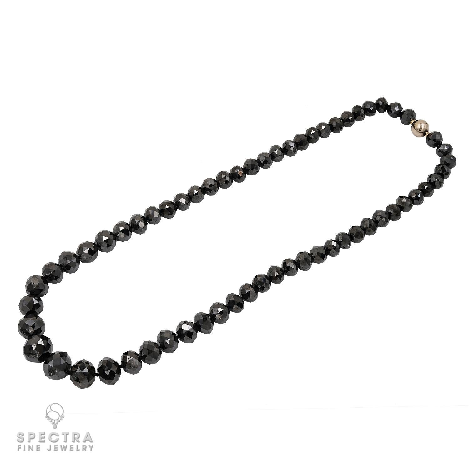 Pear Cut Spectra Fine Jewelry Black Diamond Necklace & Earrings Set For Sale