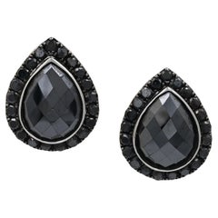 Spectra Fine Jewelry Black Diamond Necklace & Earrings Set