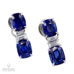 Spectra Fine Jewelry Ceylon Sapphire Diamond Earrings
