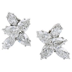 Spectra Fine Jewelry Boucles d'oreilles grappe de diamants en forme de marquise et de poire