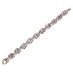 Spectra Fine Jewelry Contemporary Diamond Link Bracelet en or 18k avec diamants