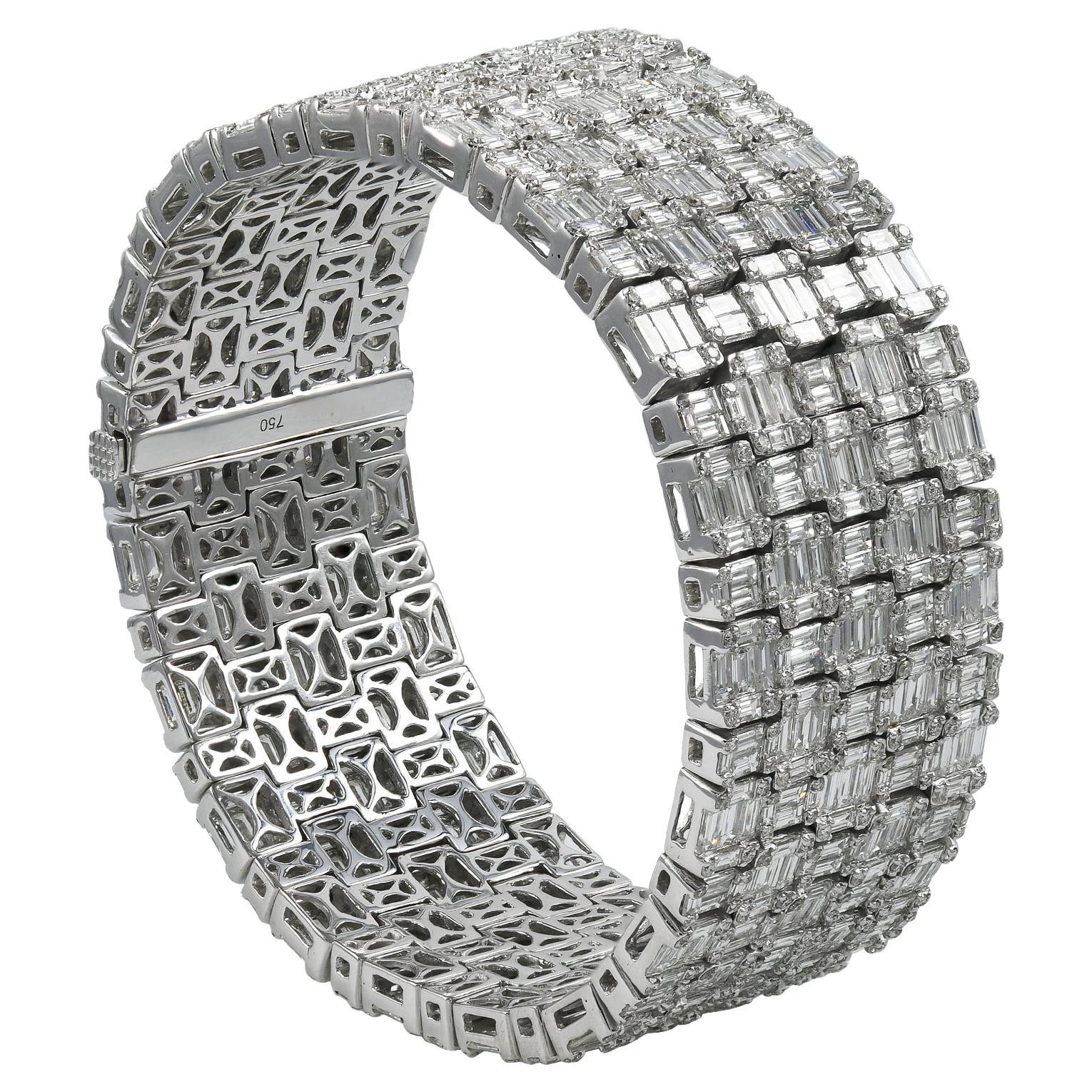 Edwardian Diamond Gold Bracelet Estate Fine Jewelry For Sale at 1stDibs