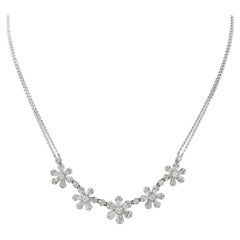 Spectra Fine Jewelry Diamond Gold Flower Necklace