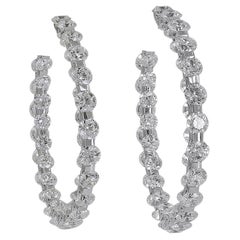 Spectra Feiner Schmuck, Diamant-Gold-Creolen-Ohrringe