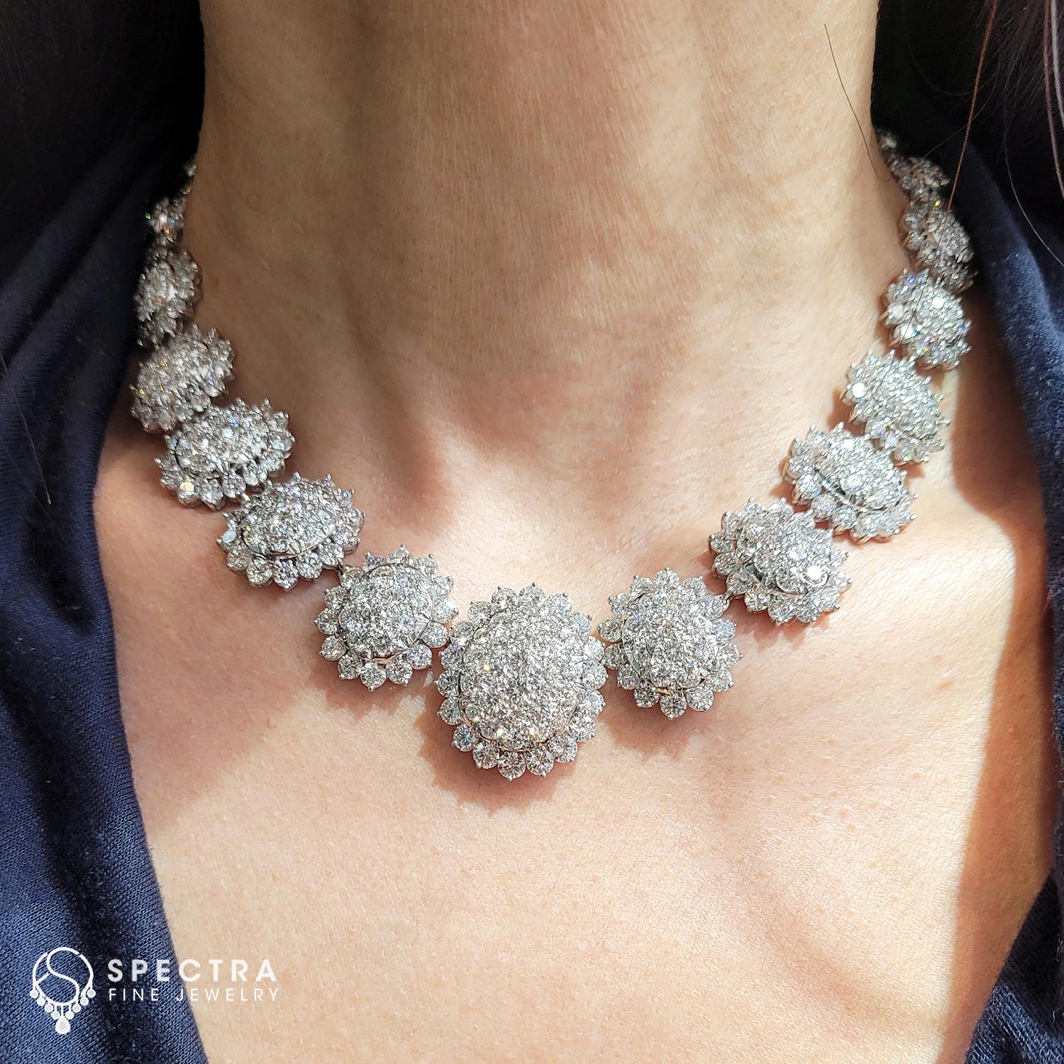 Contemporaneo Diamante Pave Honeycomb Demi Parure Suite in vendita