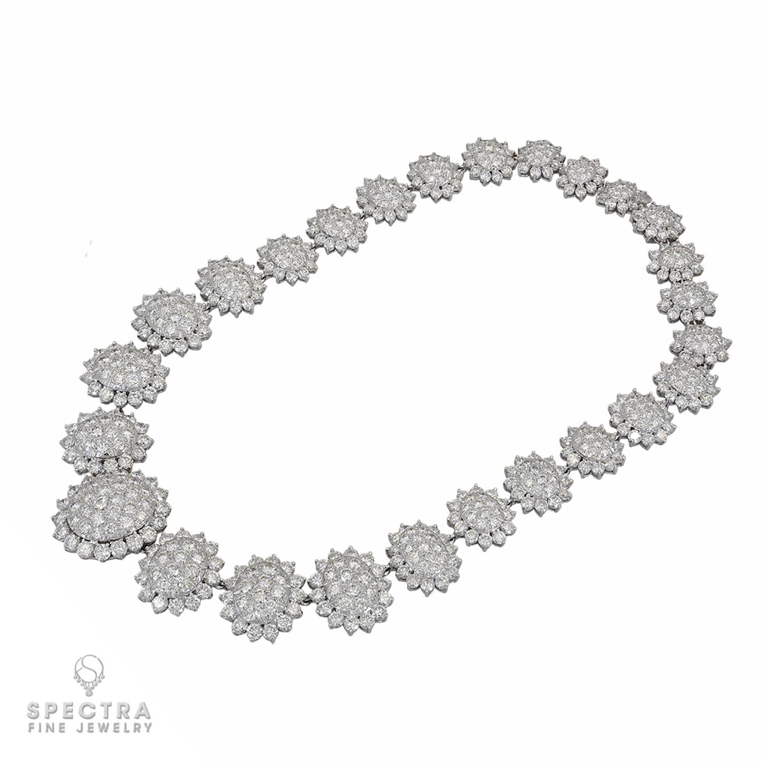 Diamante Pave Honeycomb Demi Parure Suite In condizioni ottime in vendita a New York, NY