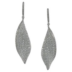Spectra Fine Jewelry - Orecchini a goccia con pavé di diamanti e foglie