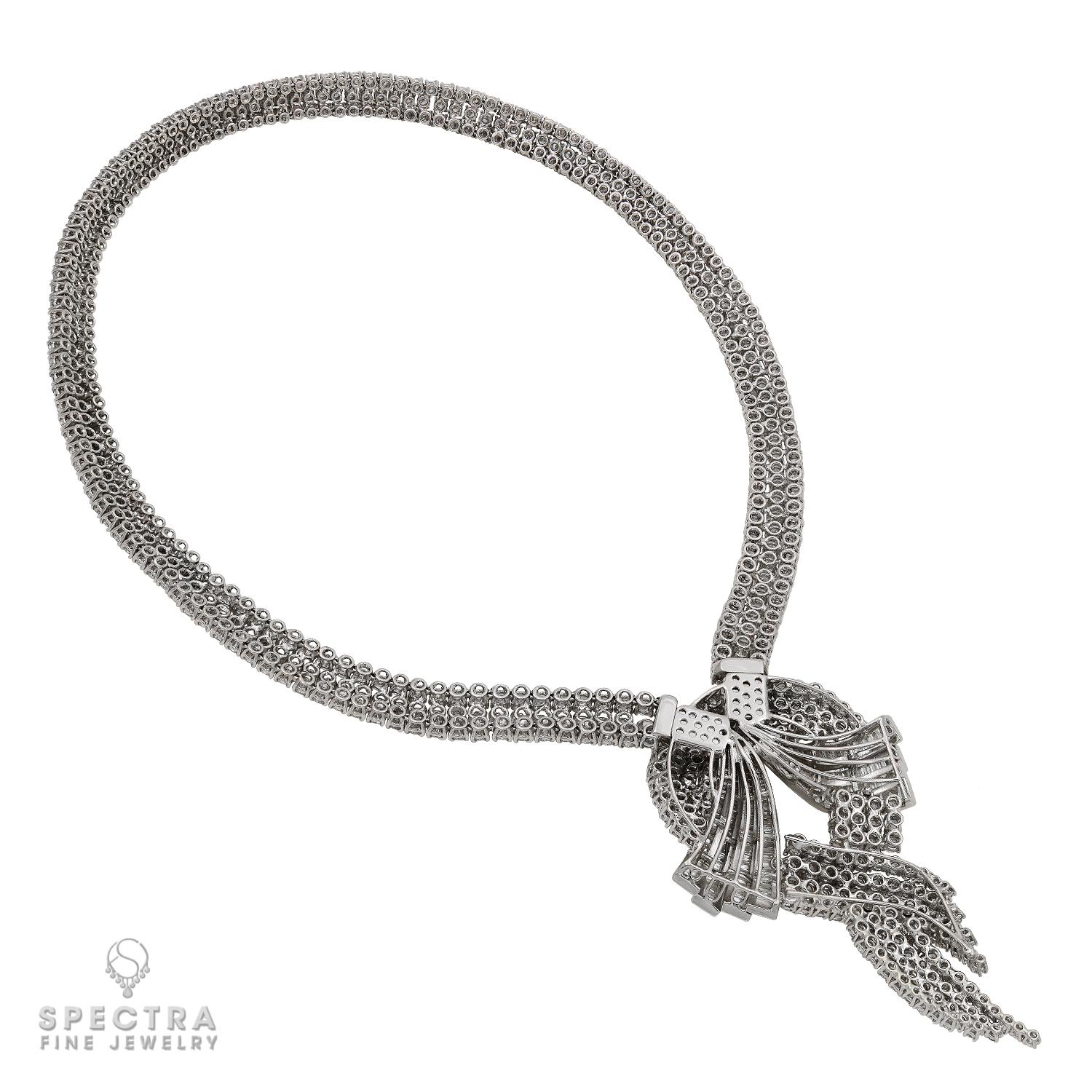 Mixed Cut Spectra Fine Jewelry Diamond Pendant Necklace For Sale