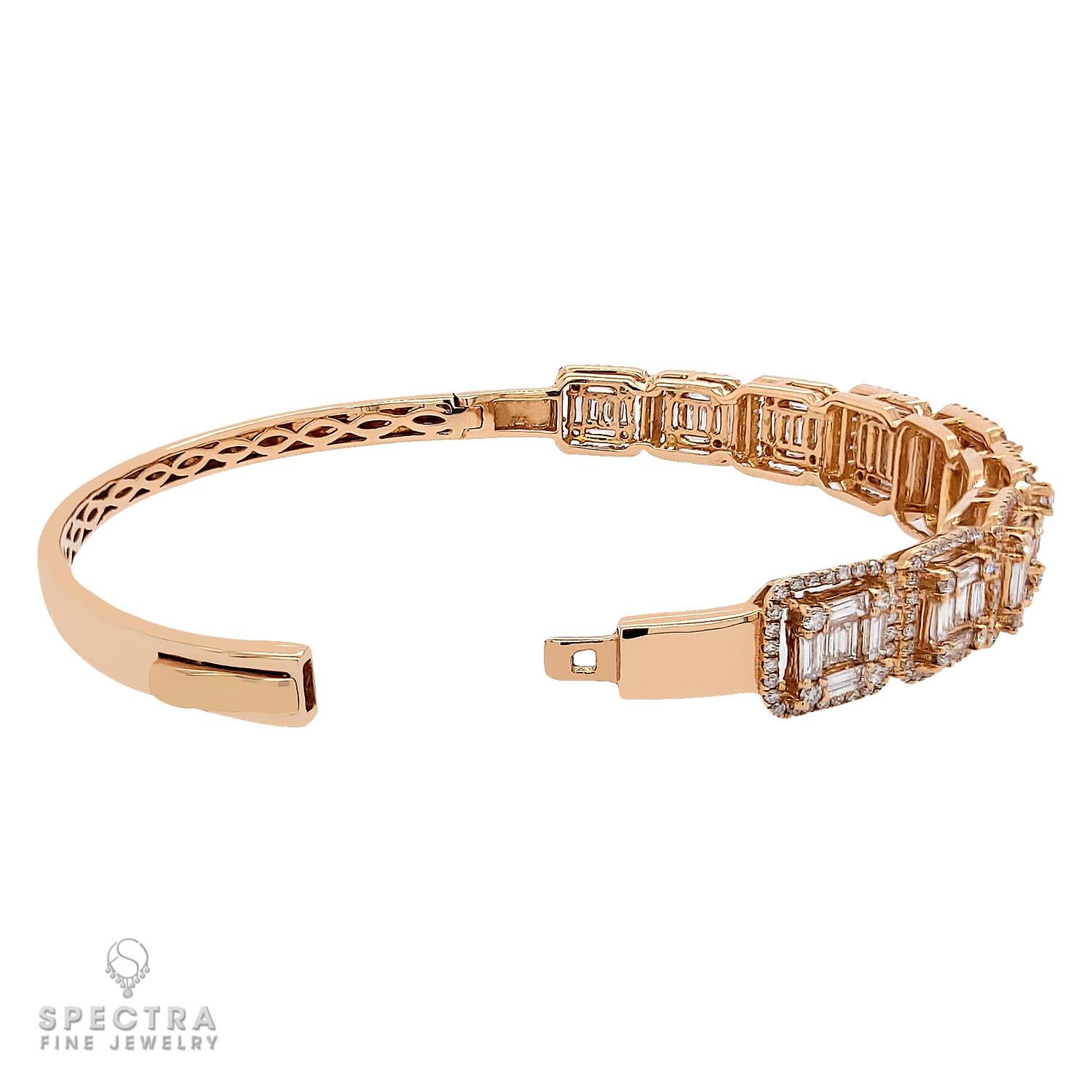 Spectra Fine Jewelry Diamant-Armband aus Roségold (Gemischter Schliff) im Angebot