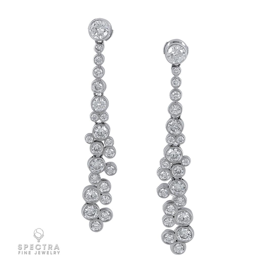 Spectra Fine Jewelry Orecchini a goccia in oro bianco e diamanti In condizioni Nuovo in vendita a New York, NY
