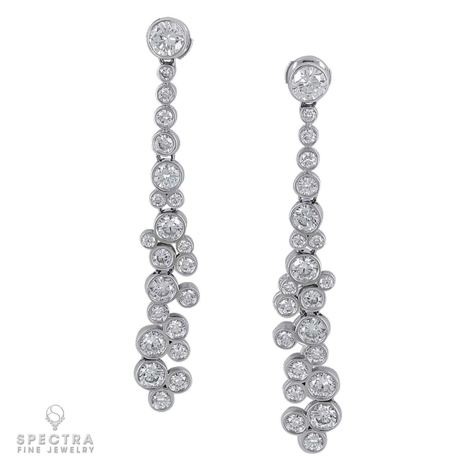 Spectra Fine Jewelry Diamond White Gold Drop Earrings For Sale