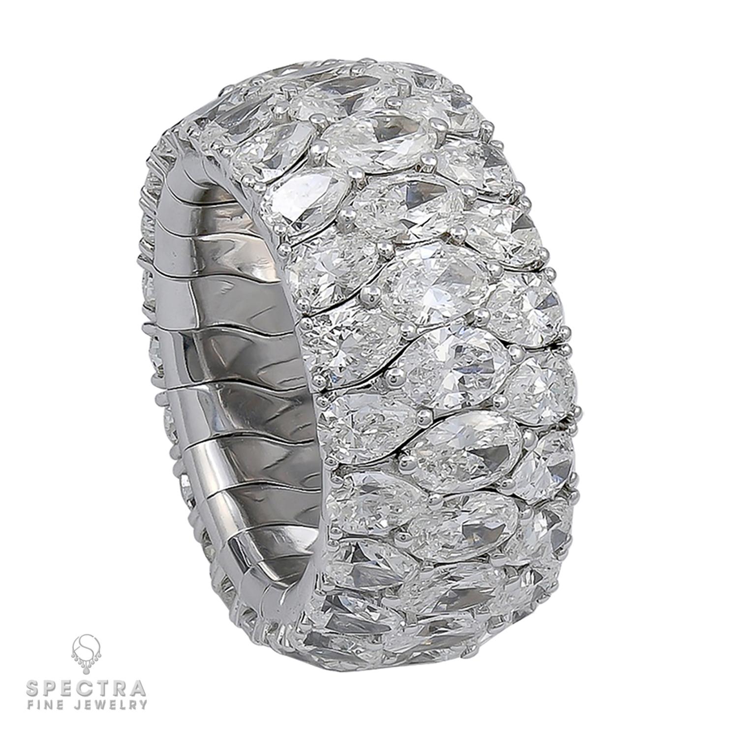 Contemporain Spectra Fine Jewelry Bague flexible en diamants en vente
