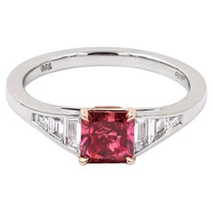 Spectra Fine Jewelry GIA zertifizierter roter Diamantring mit 0,76 Karat Strahlenschliff