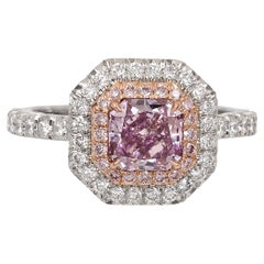 Spectra Fine Jewelry GIA zertifizierter 1.1 Karat rosa lila Diamantring