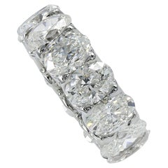 GIA Certified 11.73 Carat Oval Diamond Eternity Band